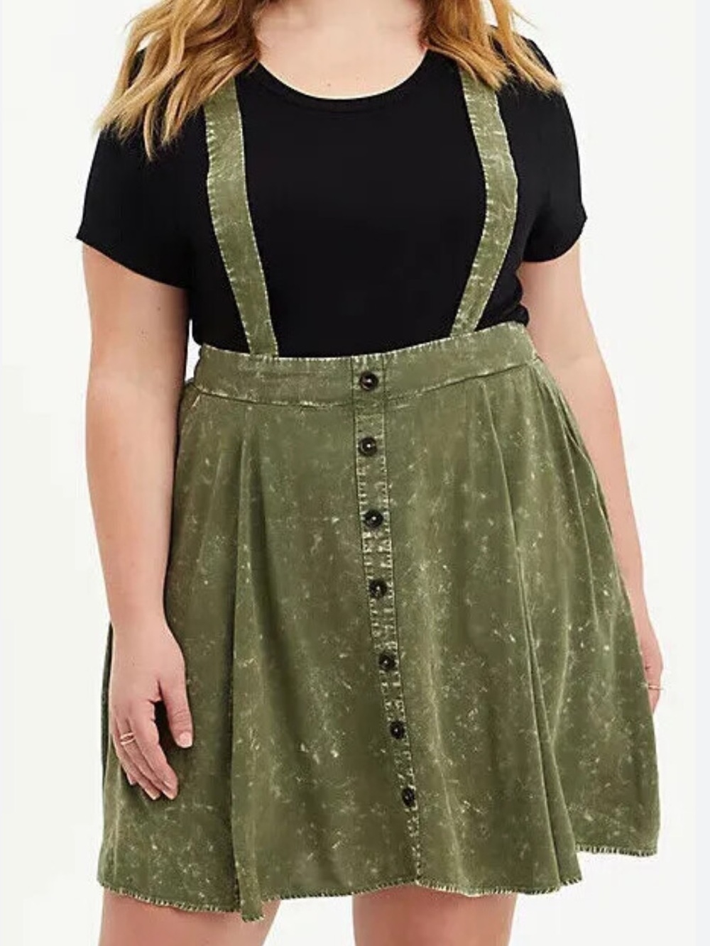 Torrid Mini Challis Skirtall Olive Green Womens Plus Size 4X - Picture 1 of 10